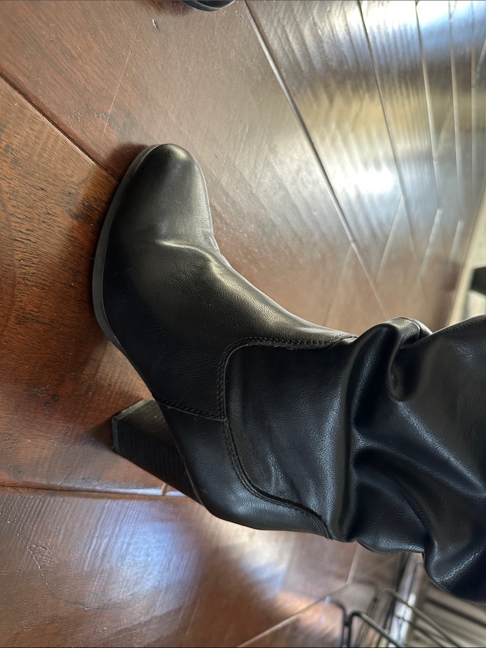 Style & Co. Black Slouch Mid-Calf Block Heel Boots - Picture 11 of 12